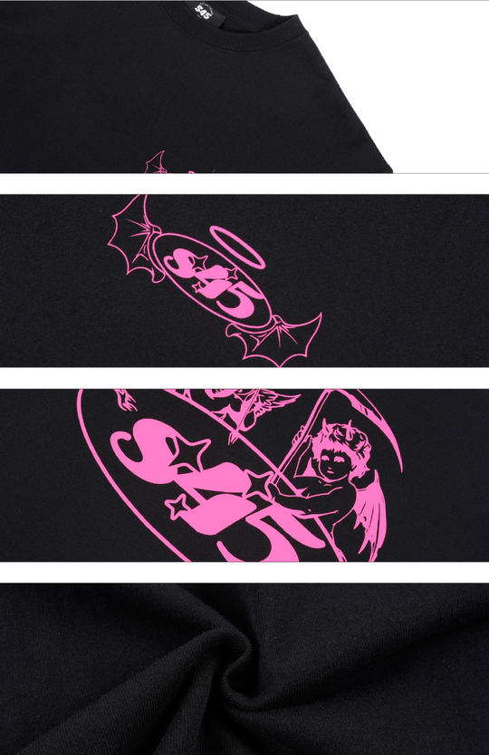 S45 Angel and Devil Print Tee | Face 3 Face