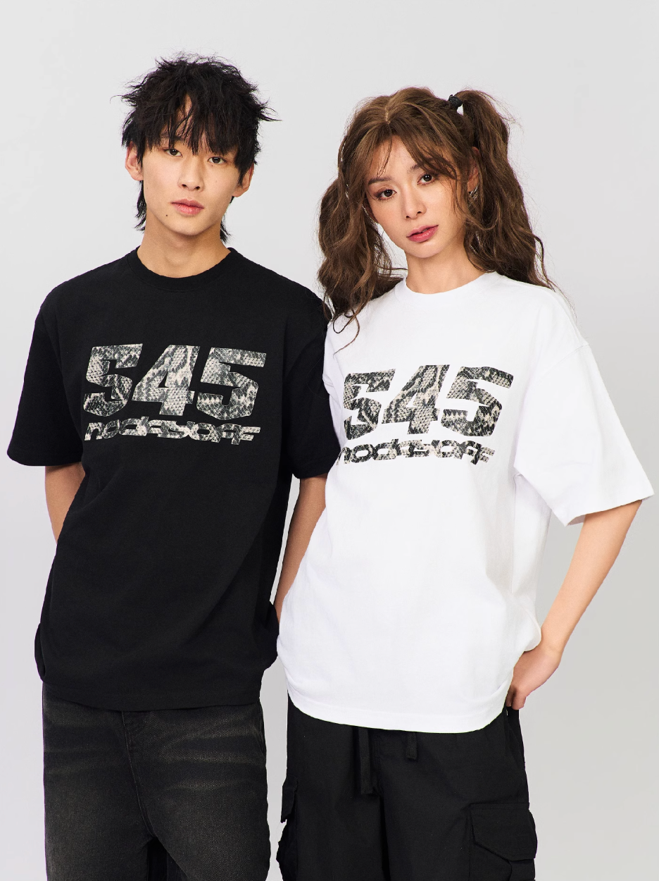 S45 Snake Pattern Basic Logo Tee | Face 3 Face