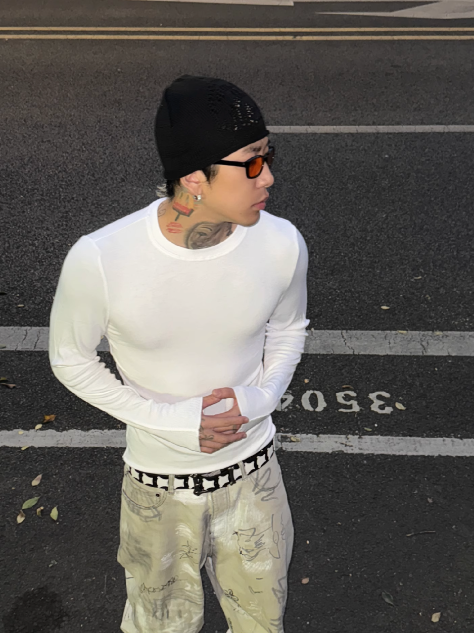 S45 Stretch Fit Basic Long Sleeve Tee | Face 3 Face