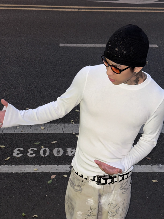 S45 Stretch Fit Basic Long Sleeve Tee | Face 3 Face