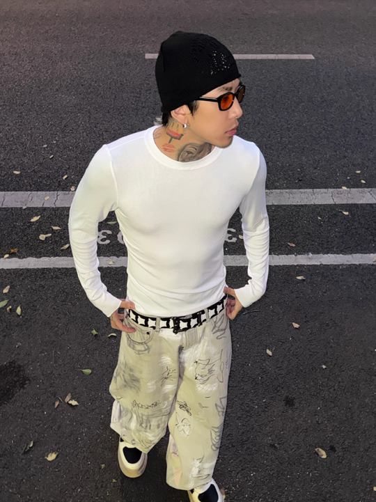 S45 Stretch Fit Basic Long Sleeve Tee | Face 3 Face