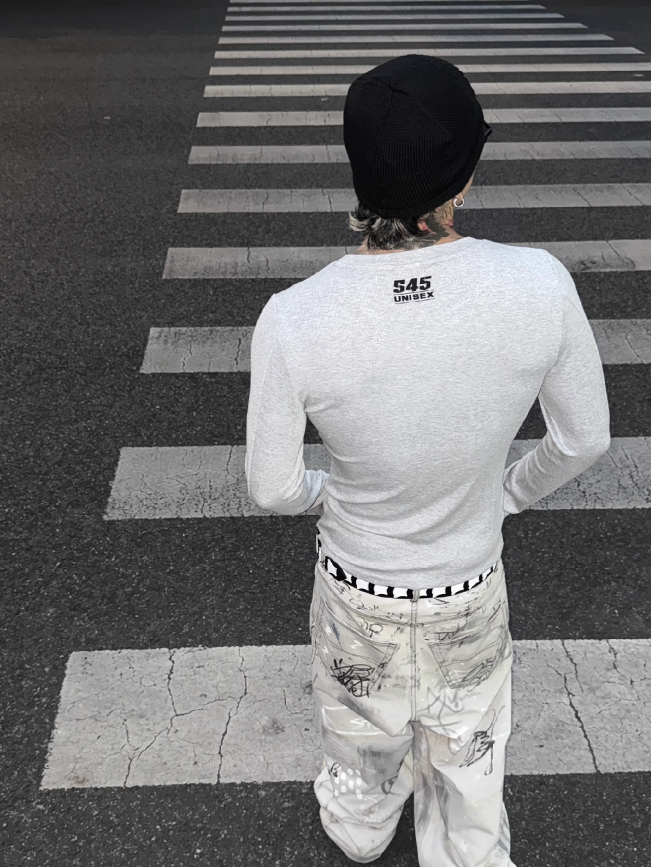 S45 Stretch Fit Basic Long Sleeve Tee | Face 3 Face