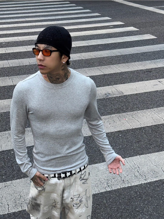 S45 Stretch Fit Basic Long Sleeve Tee | Face 3 Face