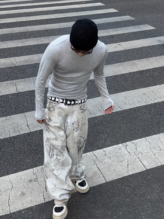 S45 Stretch Fit Basic Long Sleeve Tee | Face 3 Face