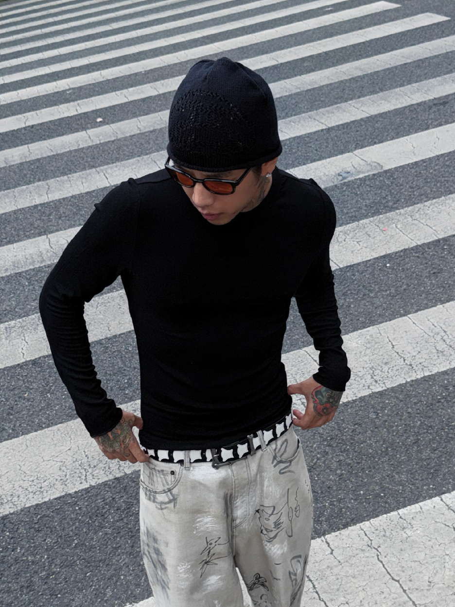 S45 Stretch Fit Basic Long Sleeve Tee | Face 3 Face