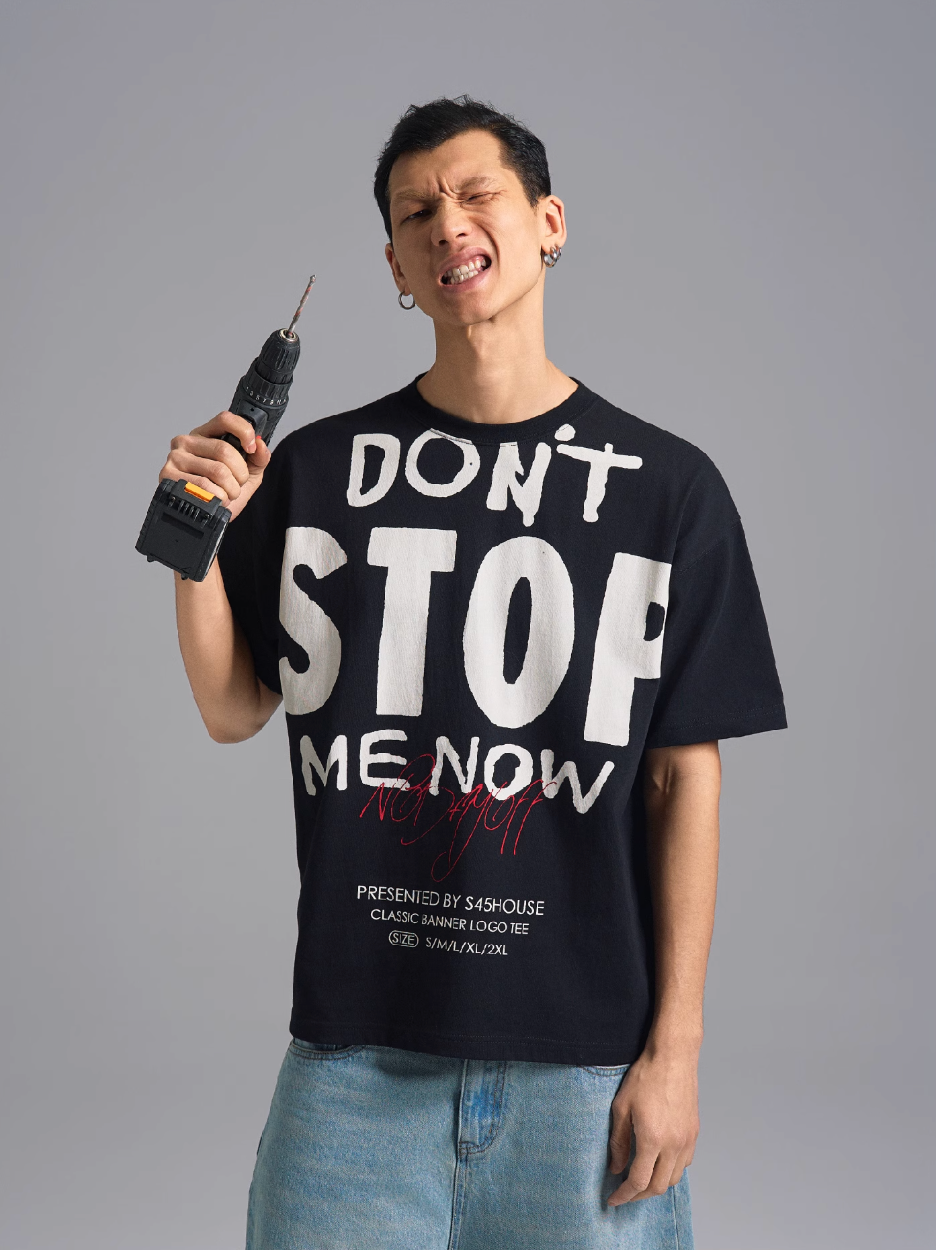 S45 Handwritten Slogan Print Tee | Face 3 Face