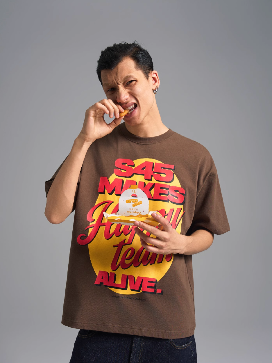 S45 "Happy Team" Graffiti Print Tee | Face 3 Face