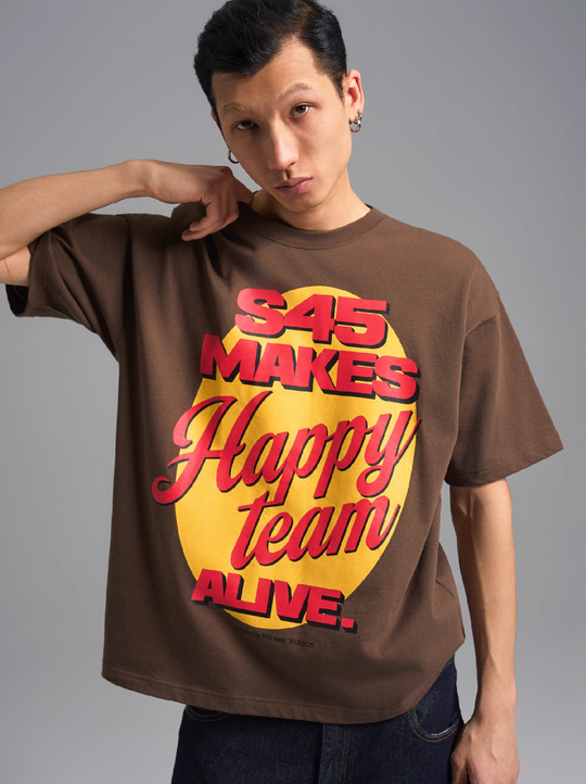 S45 "Happy Team" Graffiti Print Tee | Face 3 Face