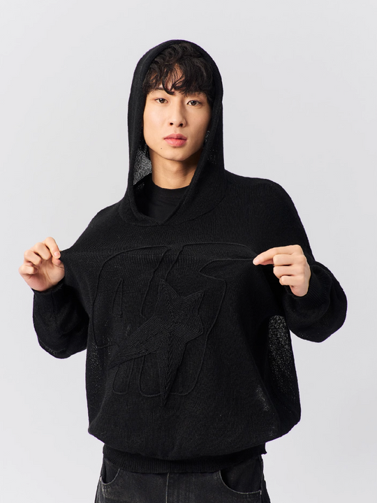 S45 Star Logo Mesh Knit Hoodie | Face 3 Face