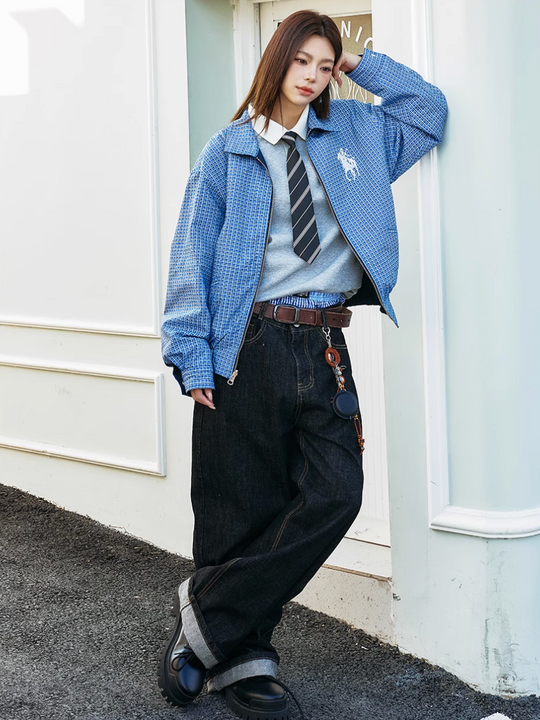 Harsh and Cruel Plaid Reversible Track Jacket | Face 3 Face