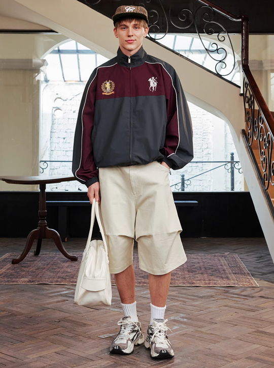 Harsh and Cruel Patchwork Badge Embroidered Track Jacket | Face 3 Face