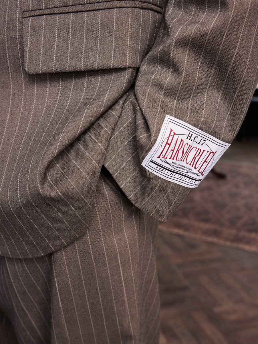 Harsh and Cruel Striped Badge Embroidered Blazer | Face 3 Face