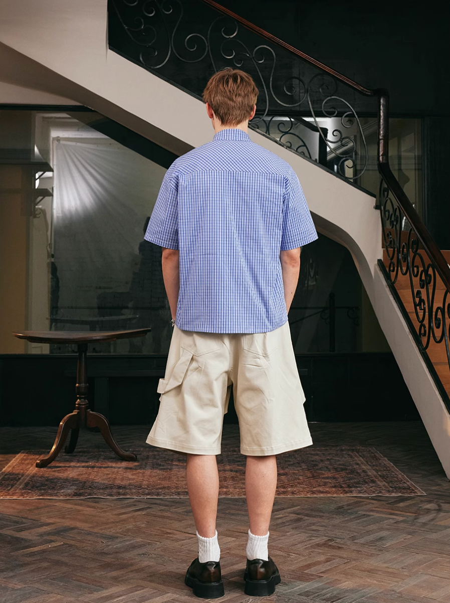 Harsh and Cruel Tie Detail Embroidery Plaid Shirt | Face 3 Face