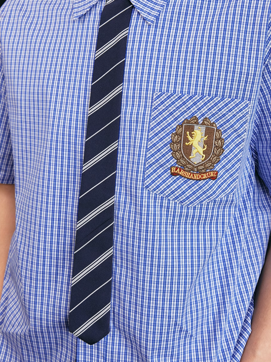 Harsh and Cruel Tie Detail Embroidery Plaid Shirt | Face 3 Face