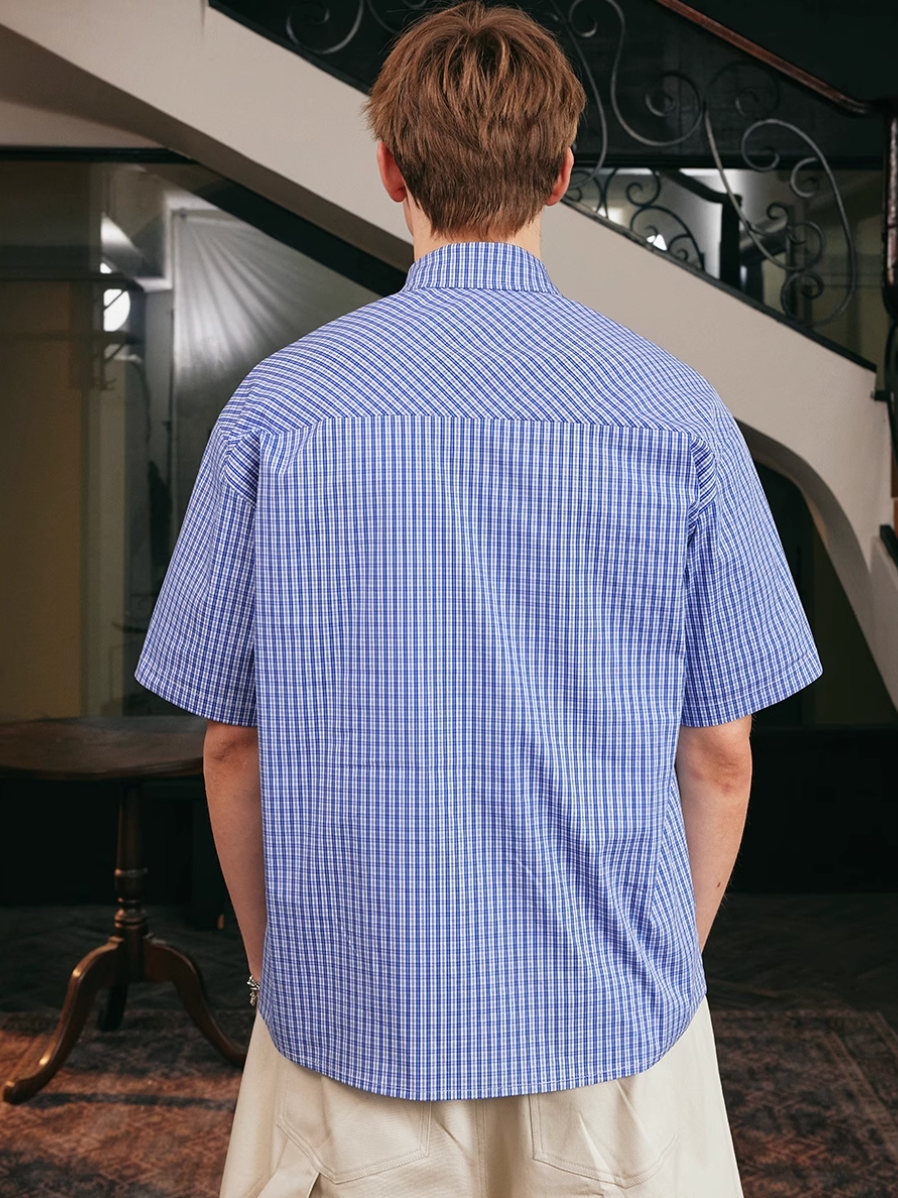 Harsh and Cruel Tie Detail Embroidery Plaid Shirt | Face 3 Face