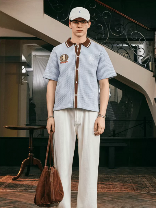 Harsh and Cruel Vacation Color Block Knit Shirt | Face 3 Face