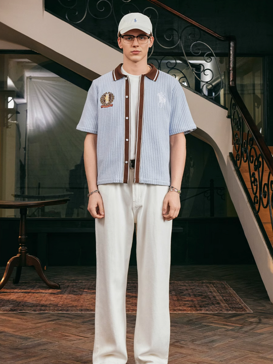 Harsh and Cruel Vacation Color Block Knit Shirt | Face 3 Face