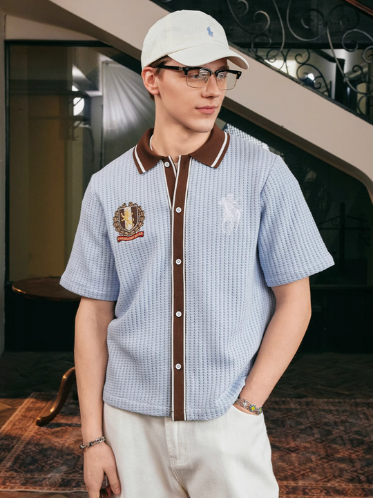 Harsh and Cruel Vacation Color Block Knit Shirt | Face 3 Face