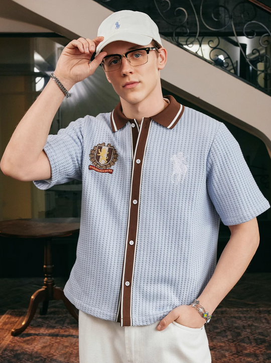 Harsh and Cruel Vacation Color Block Knit Shirt | Face 3 Face