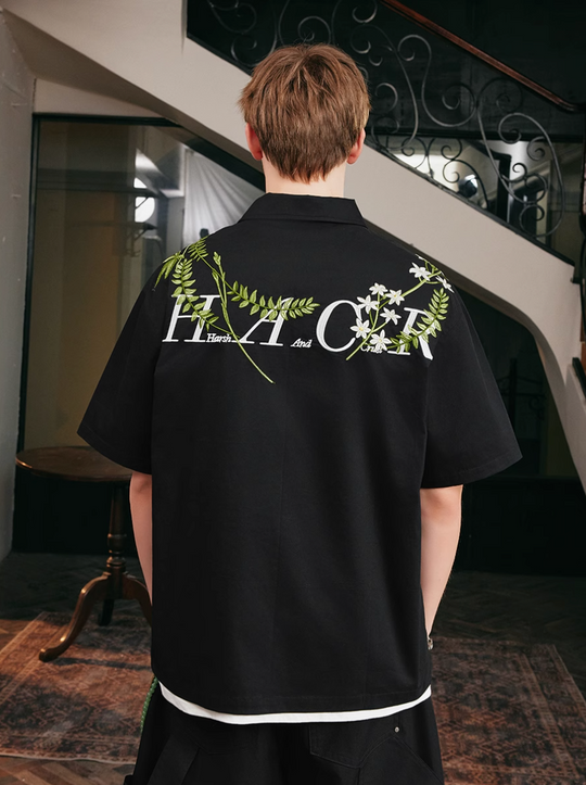 Harsh and Cruel Floral Embroidered Cuban Shirt | Face 3 Face