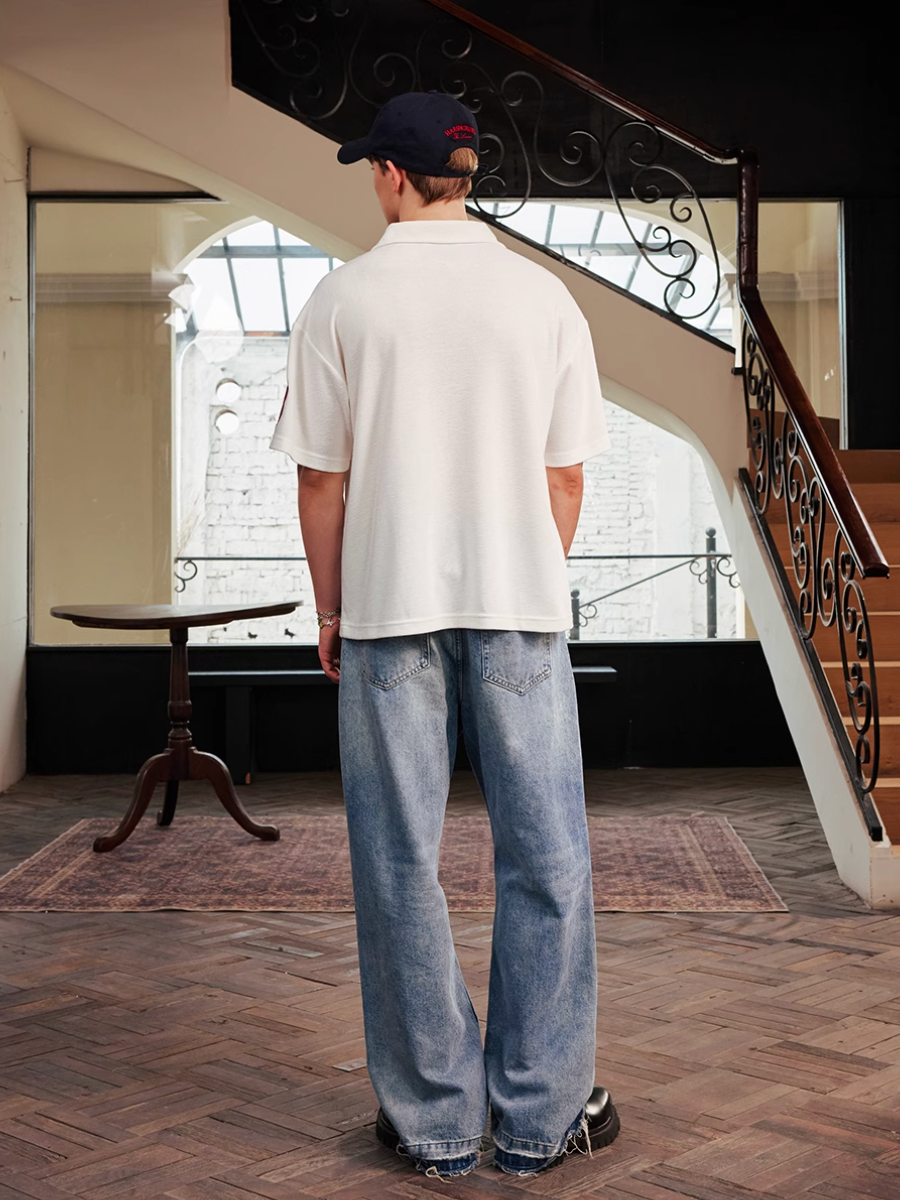 Harsh and Cruel Terry Badge Embroidered Polo | Face 3 Face