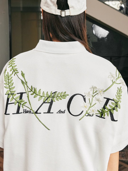 Harsh and Cruel Botanical Embroidered Polo | Face 3 Face