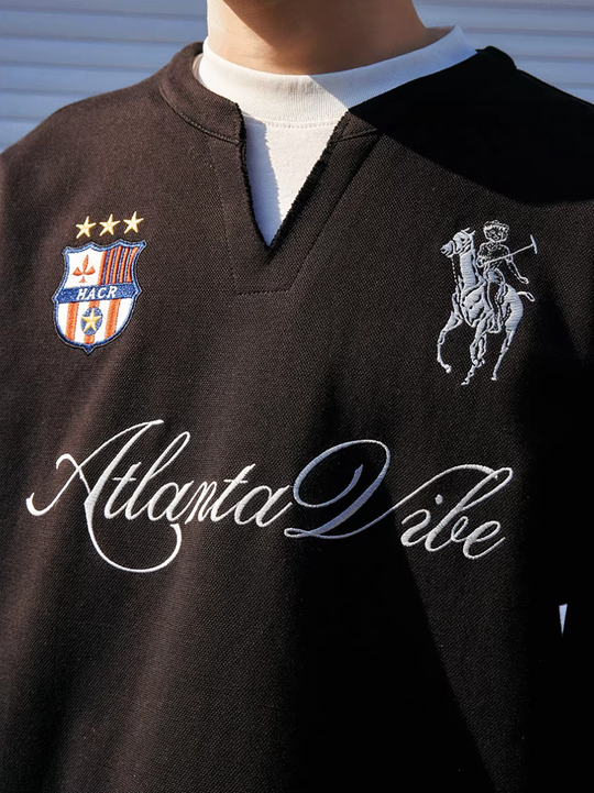 Harsh and Cruel Badge Embroidered Long Sleeve Layered Tee | Face 3 Face