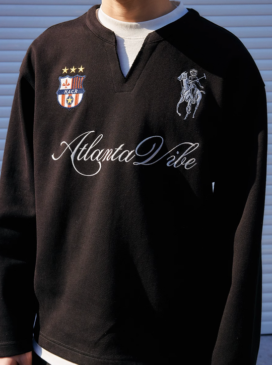 Harsh and Cruel Badge Embroidered Long Sleeve Layered Tee | Face 3 Face