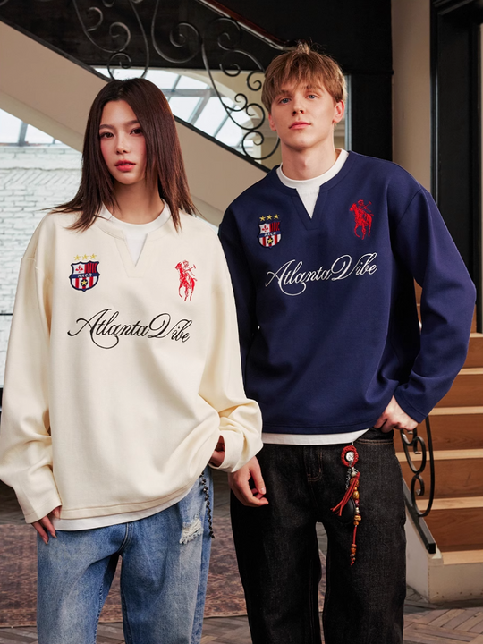 Harsh and Cruel Badge Embroidered Long Sleeve Layered Tee | Face 3 Face