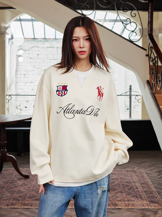 Harsh and Cruel Badge Embroidered Long Sleeve Layered Tee | Face 3 Face