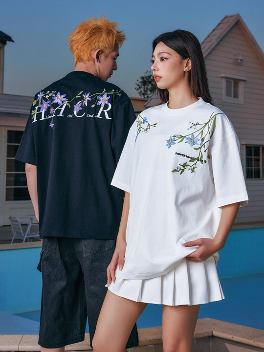 Harsh and Cruel Botanical Embroidery Tee | Face 3 Face