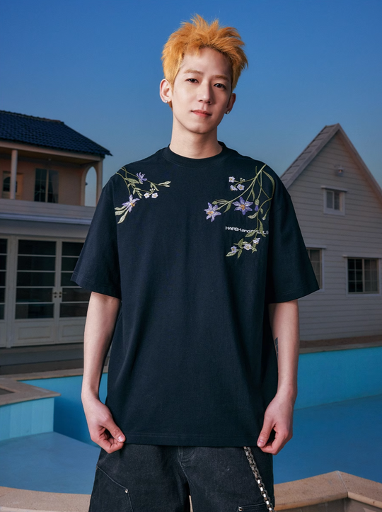 Harsh and Cruel Botanical Embroidery Tee | Face 3 Face