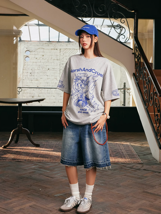 Harsh and Cruel Angel Graffiti Print Tee | Face 3 Face