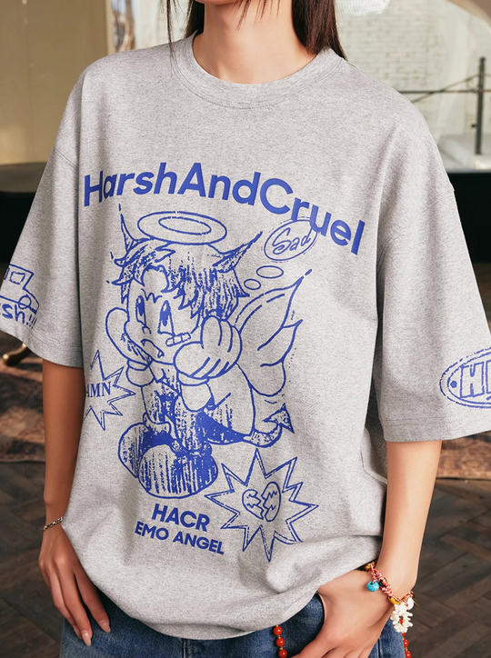 Harsh and Cruel Angel Graffiti Print Tee | Face 3 Face