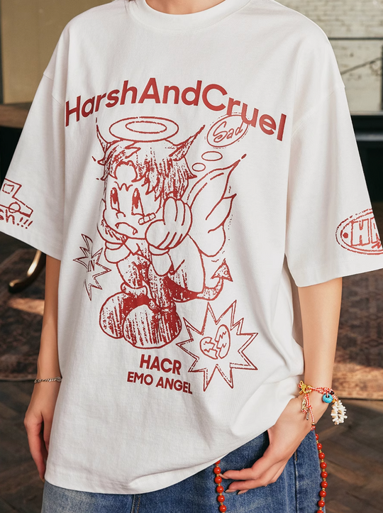 Harsh and Cruel Angel Graffiti Print Tee | Face 3 Face