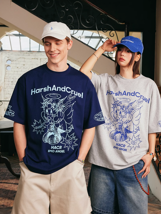 Harsh and Cruel Angel Graffiti Print Tee | Face 3 Face