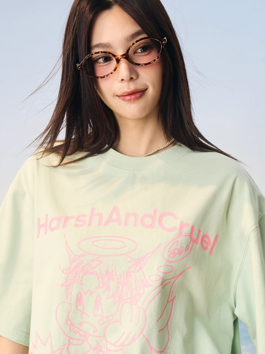 Harsh and Cruel Angel Graffiti Print Tee | Face 3 Face