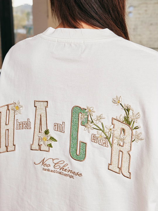 Harsh and Cruel HACR Ethnic Flower Patch Embroidery Tee | Face 3 Face