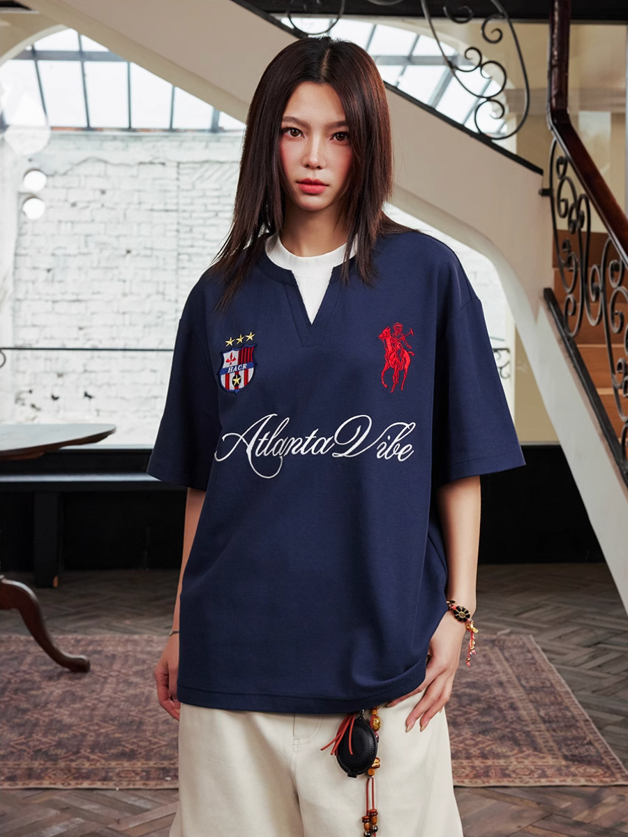 Harsh and Cruel Badge Embroidered Layered Tee | Face 3 Face