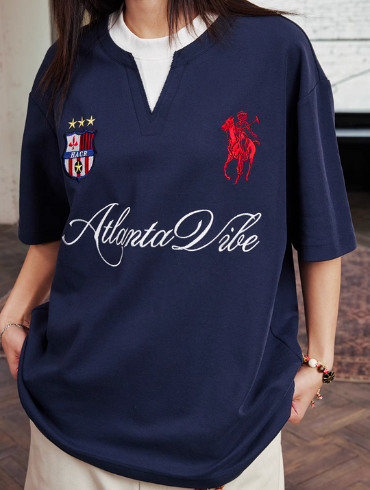 Harsh and Cruel Badge Embroidered Layered Tee | Face 3 Face