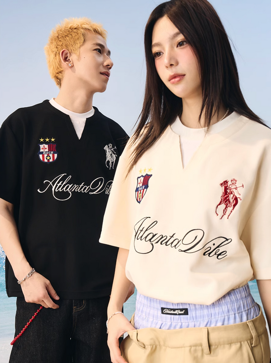 Harsh and Cruel Badge Embroidered Layered Tee | Face 3 Face