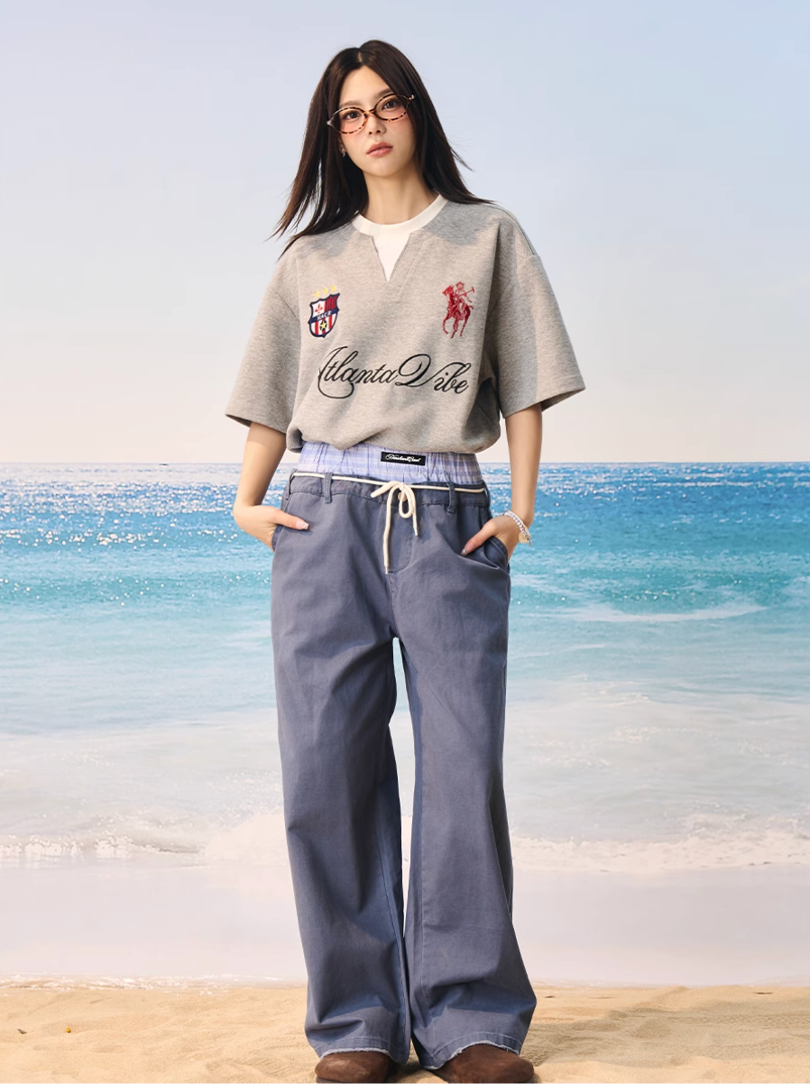 Harsh and Cruel Badge Embroidered Layered Tee | Face 3 Face