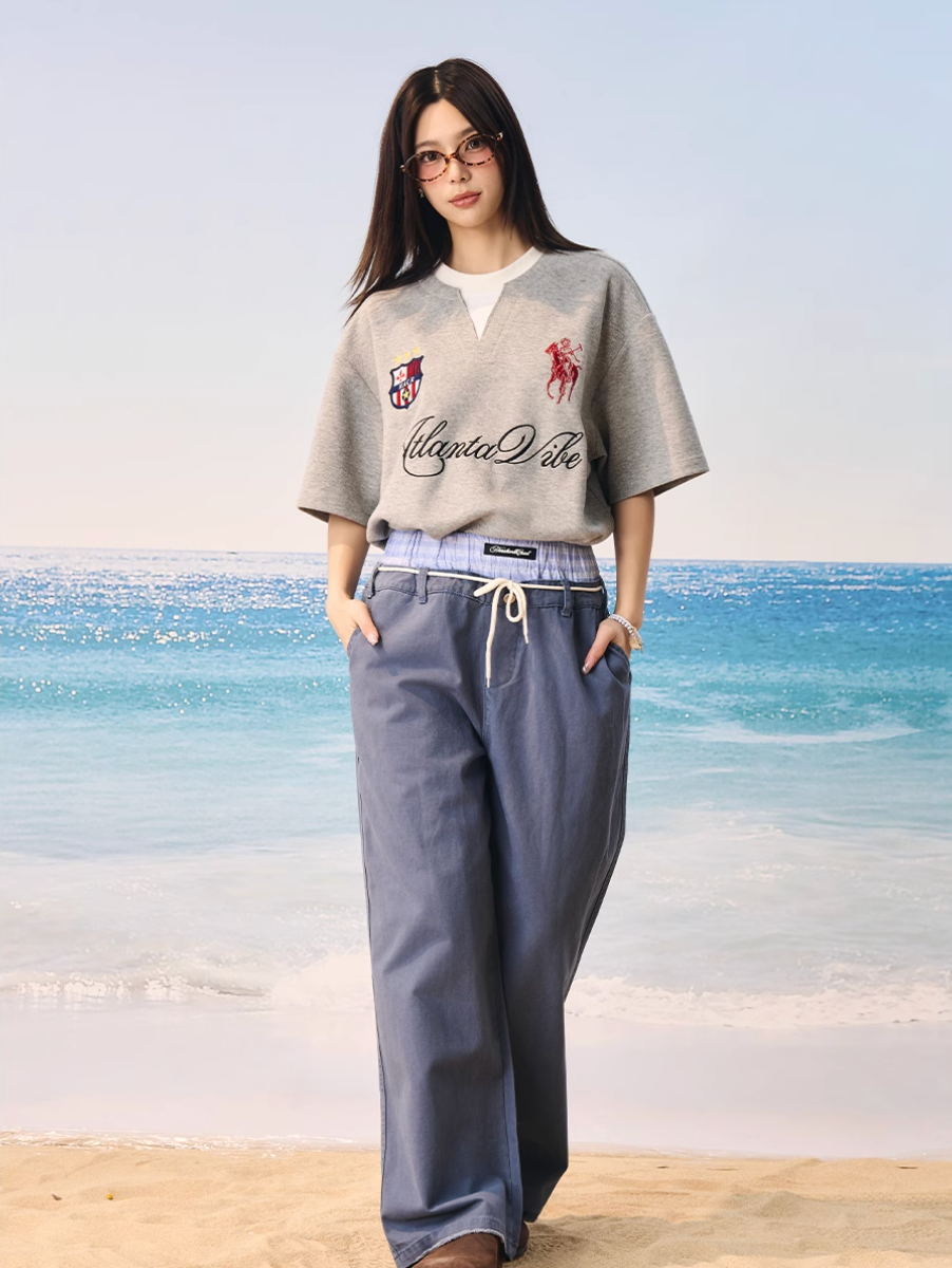 Harsh and Cruel Badge Embroidered Layered Tee | Face 3 Face