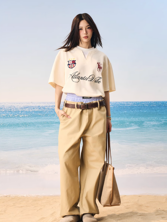 Harsh and Cruel Badge Embroidered Layered Tee | Face 3 Face