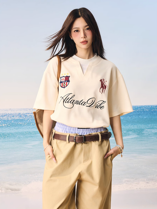 Harsh and Cruel Badge Embroidered Layered Tee | Face 3 Face