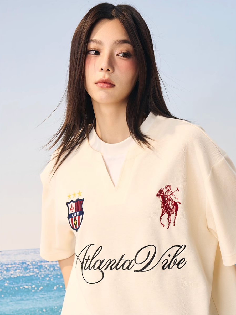 Harsh and Cruel Badge Embroidered Layered Tee | Face 3 Face