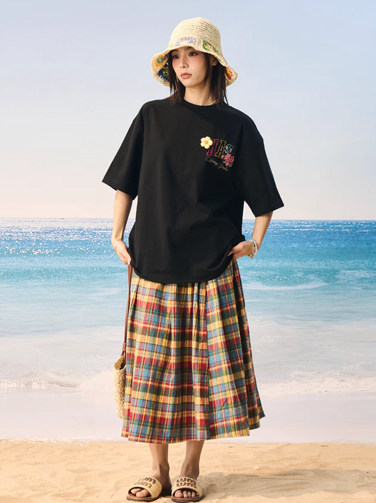 Harsh and Cruel HACR Crayon Drawing 3D Wool Flower Tee | Face 3 Face