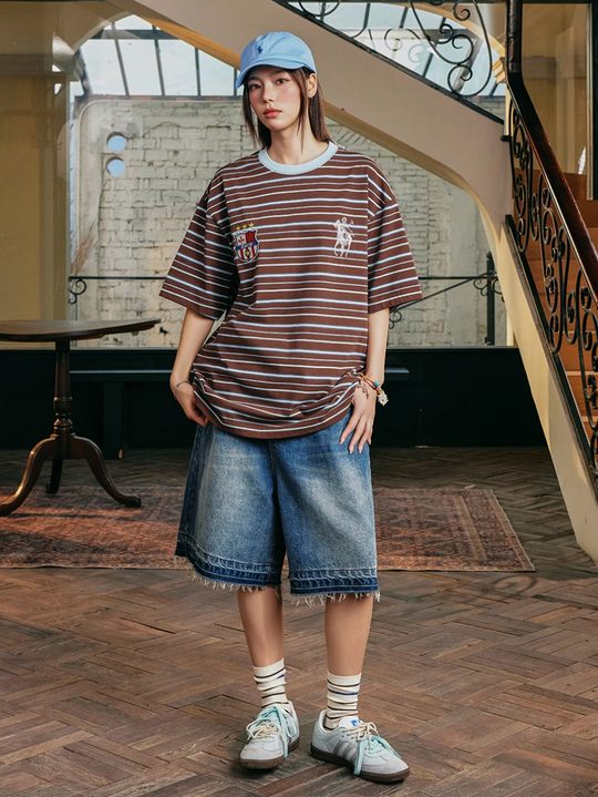 Harsh and Cruel HACR Contrast Collar Striped Tee | Face 3 Face