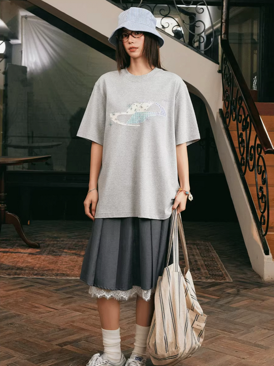 Harsh and Cruel HCAR Floral Plaid Patch Embroidered Tee | Face 3 Face