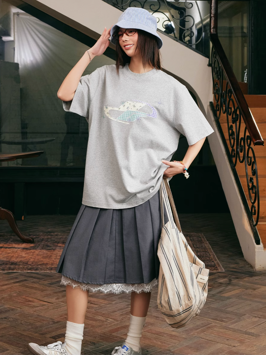 Harsh and Cruel HCAR Floral Plaid Patch Embroidered Tee | Face 3 Face